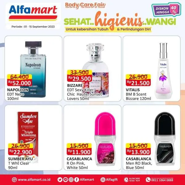 Promo Alfamart Body Care Fair Diskon s/d 40% Periode 1-15 September 2023