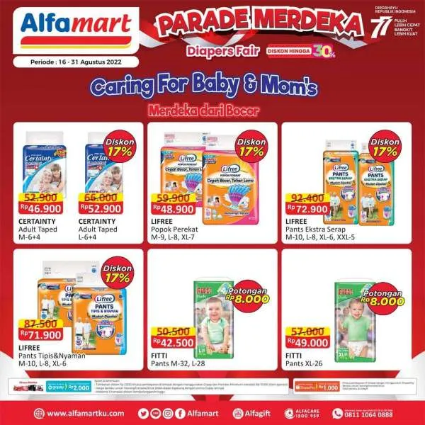Promo Alfamart Diapers Fair Periode 16-31 Agustus 2022