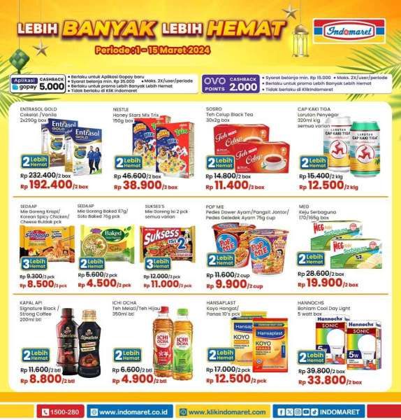 Promo Indomaret Super Hemat Periode 1-15 Maret 2024