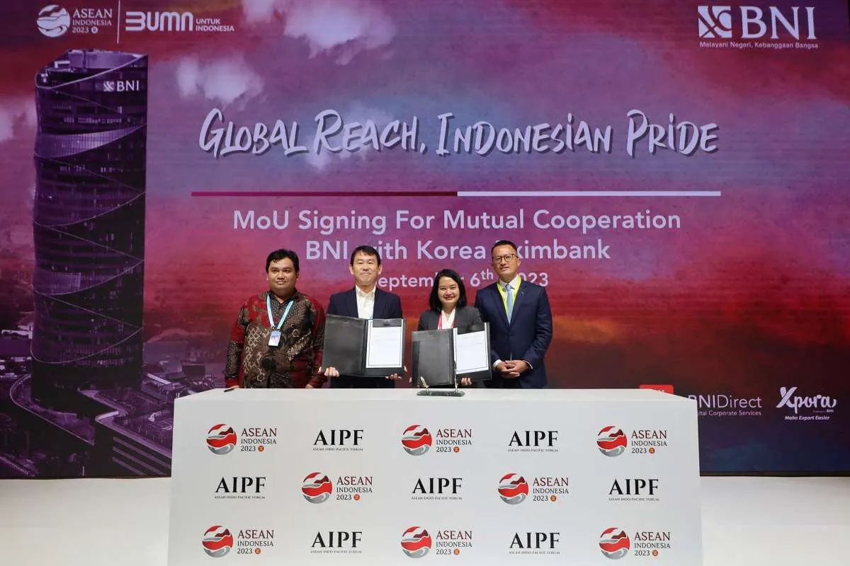 Manfaatkan Momentum AIPF 2023, BNI Teken Dua MoU dengan Korea dan Jepang