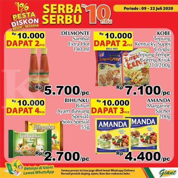 Promo Giant Serba Serbu periode 9-22 Juli 2020