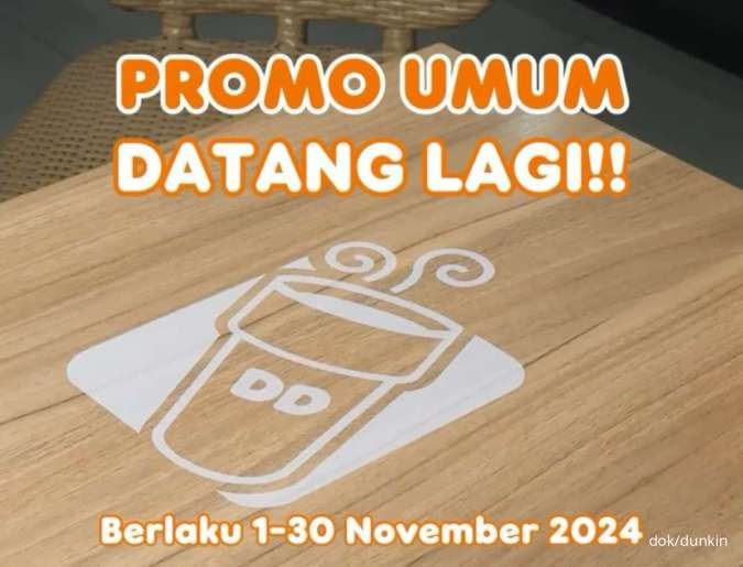 Promo Dunkin Umum 1-30 November 2024, Beli 12 Donut 1 Minuman Rp 99.000