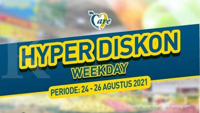 Promo Hypermart diskon weekday 24-26 Agustus 2021, ada banyak potongan harga