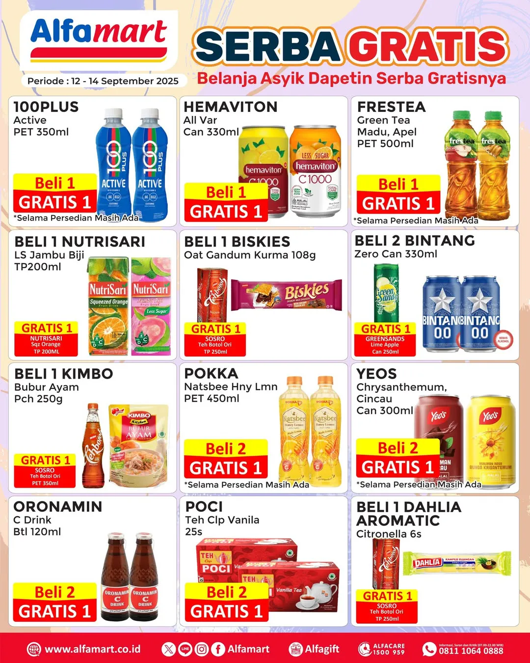 Promo Alfamart Serba Gratis Periode 12-14 September 2025