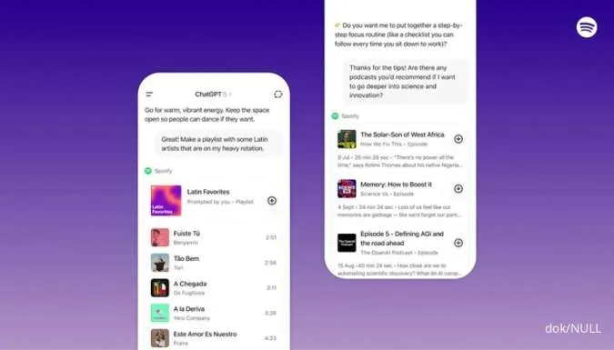 Spotify Gandeng ChatGPT Bisa Cari Rekomendasi Musik dan Podcast Berdasarkan Prompt
