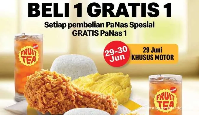 Hari Ini Terakhir! Promo McD Buy 1 Free 1 PaNas 1, Khusus Pengguna Stiker Drive Thru