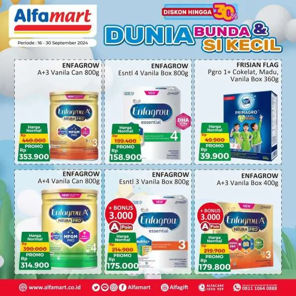 Promo Alfamart Dunia Bunda & Si Kecil Periode 16-30 September 2024