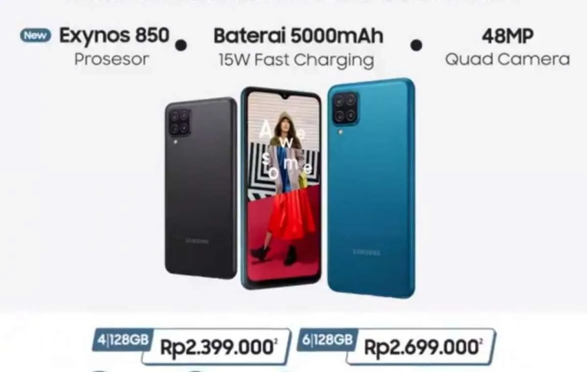 Masih jadi yang terlaris, berikut daftar harga HP Samsung A12 terbaru