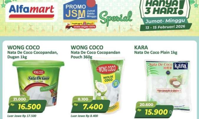 Promo JSM Alfamart 13-15 Februari 2026, Nata De Coco Mulai Rp 7.000-an