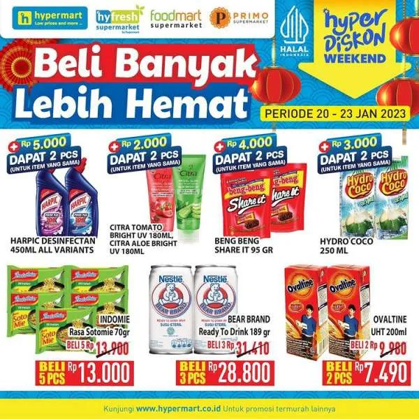 Harga Promo JSM Hypermart Hyper Diskon Weekend 20-23 Januari 2023