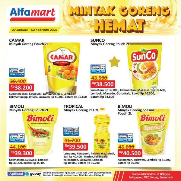 Promo Minyaik Goreng Hemat di Alfamart 27 Januari-2 Februari 2025