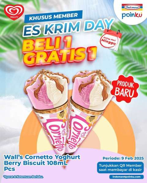 Promo Es Krim di Indomaret Weekend 9 Februari 2025