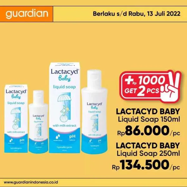 Promo Guardian +1000 Get 2 Pcs Periode 7-13 Juli 2022
