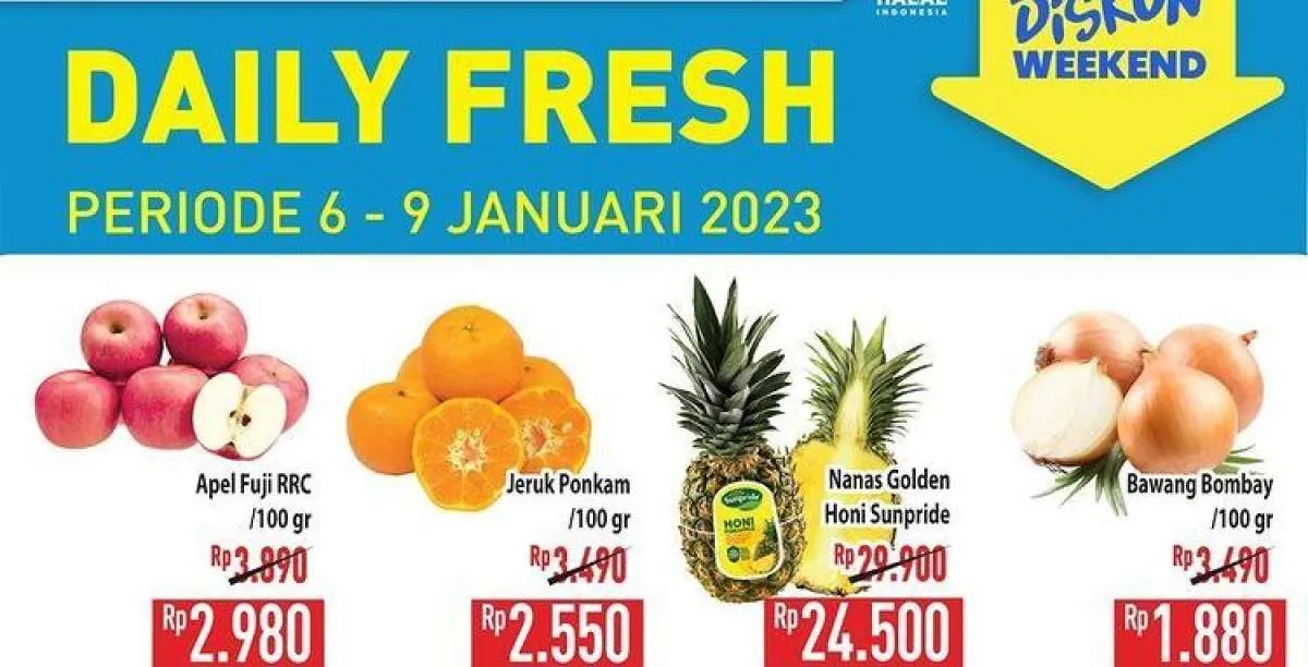 Harga Promo JSM Hypermart Hari Ini 7 Januari 2023, Buah hingga Daging Lebih Murah
