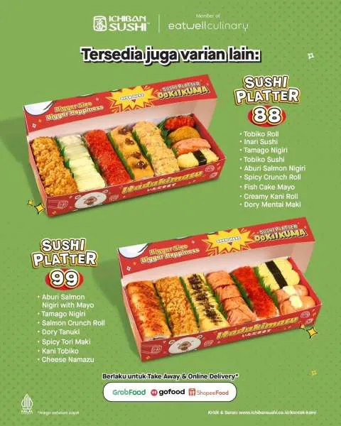 Sushi Platter Ookiikuma dari Ichiban Sushi Varian Lain