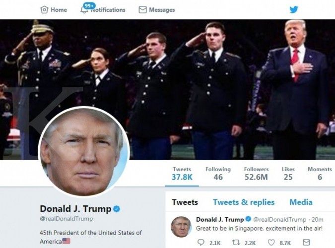 Kehilangan 204.000 follower, Trump komplain kepada CEO Twitter