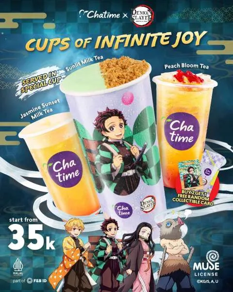 Promo Chatime x Demon Slayer Mulai Rp 35.000