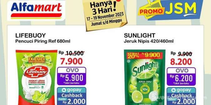 Promo JSM Alfamart Terbaru 25 November 2023, Promo Gajian Cashback dengan Gopay