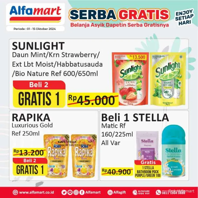 Promo Alfamart Serba Gratis Periode 1-15 Oktober 2024