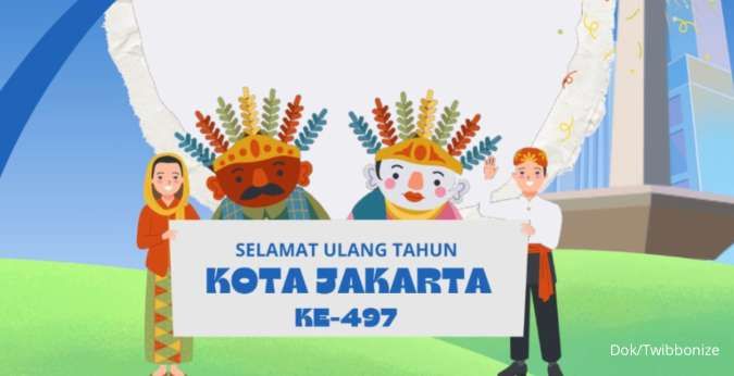 Daftar Template Kartu Ucapan HUT Jakarta 2024 yang ke-497 Tahun, Download Gratis