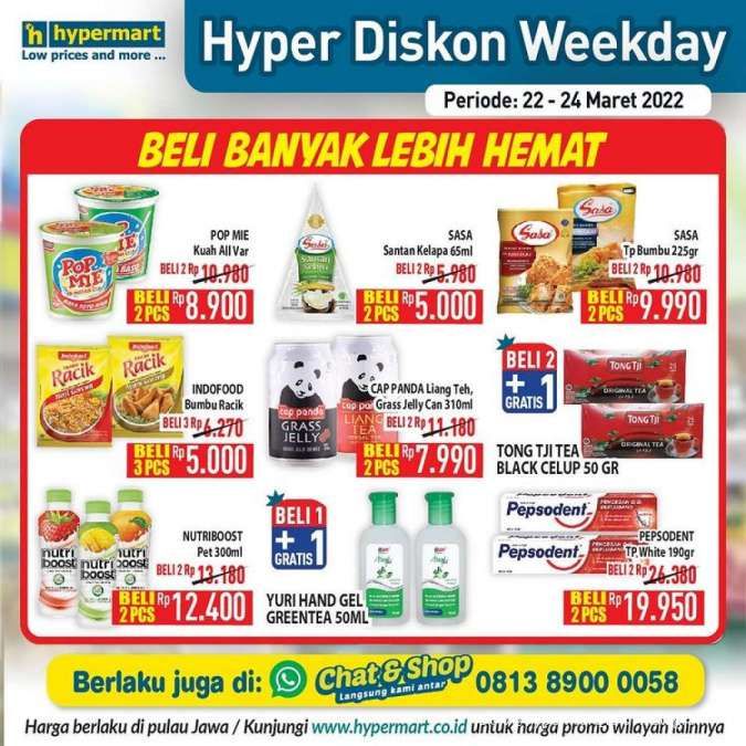 Promo Hypermart Hyper Diskon Weekday 22-24 Maret 2022