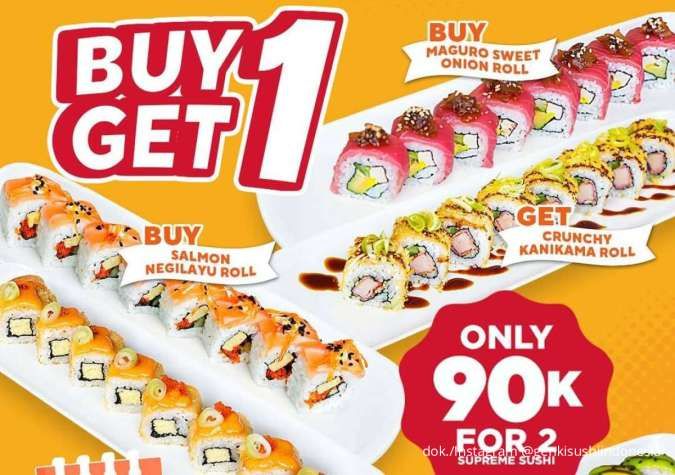 Promo Genki Sushi Buy 1 Get 1 sampai 14 November, 3 Pilihan Paket Serba Rp 90K