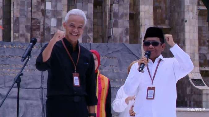 Ganjar-Mahfud Daftar ke KPU Diantar Megawati dan Ketum Parpol Koalisi