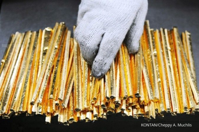 Harga emas Antam tetap di Rp 589.000/gram