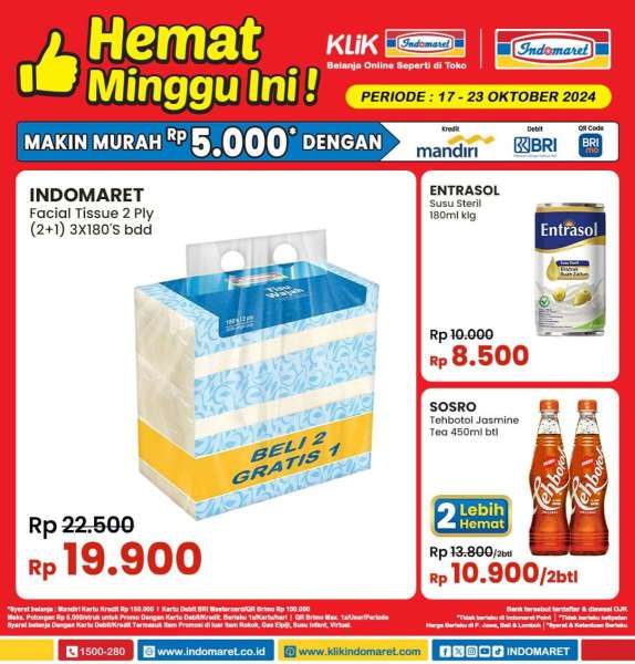 Promo Indomaret 17-23 Oktober 2024 Hemat Minggu Ini