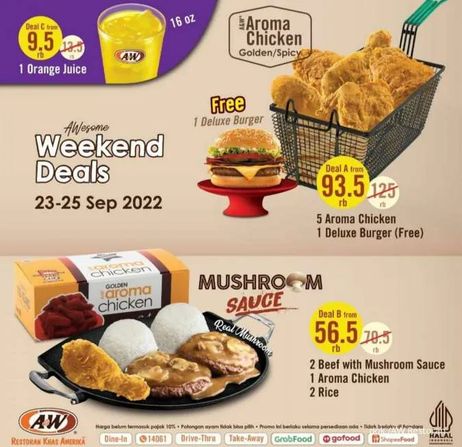 Promo AW Restoran Weekend Deals 23-25 September 2022