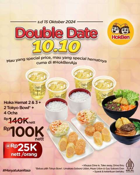 Promo HokBen 10.10 Mulai 10-15 Oktober 2024
