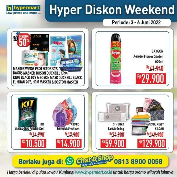 Promo Hypermart Hyper Diskon Weekend Periode 3-6 Juni 2022