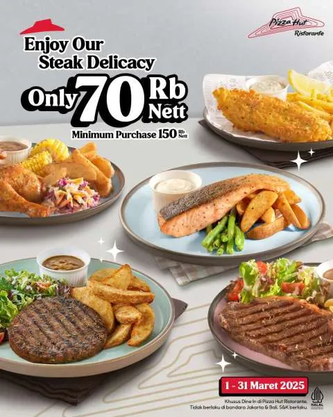 Promo Pizza Hut Steak Hanya 70.000-an