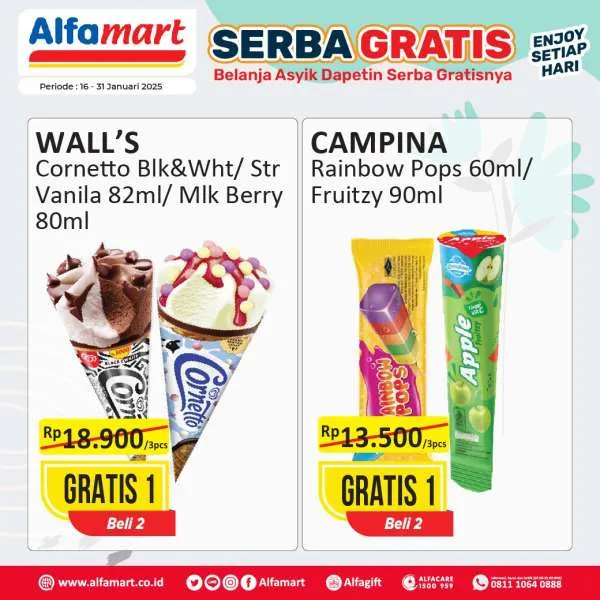 Promo Alfamart Serba Gratis Periode 16-31 Januari 2025