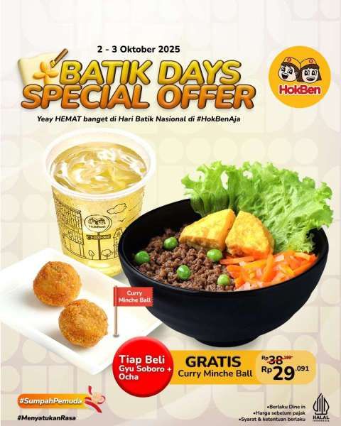 Promo HokBen Hari Batik Nasional 2-3 Oktober 2025