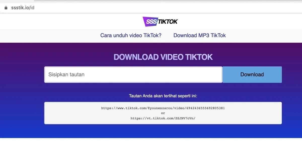 SSSTikTok: Download Video TikTok Tanpa Watermark Gratis Cuma Modal Link