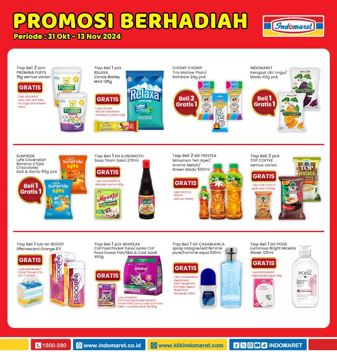 Promo Berhadiah Indomaret Periode 31 Oktober-13 November 2024
