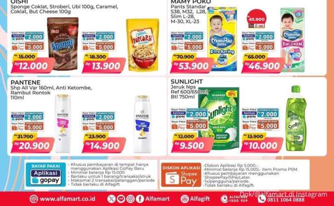 Promo PSM Alfamart Akhir September 2025, Potongan Harga Mamy Poko & Sunlight