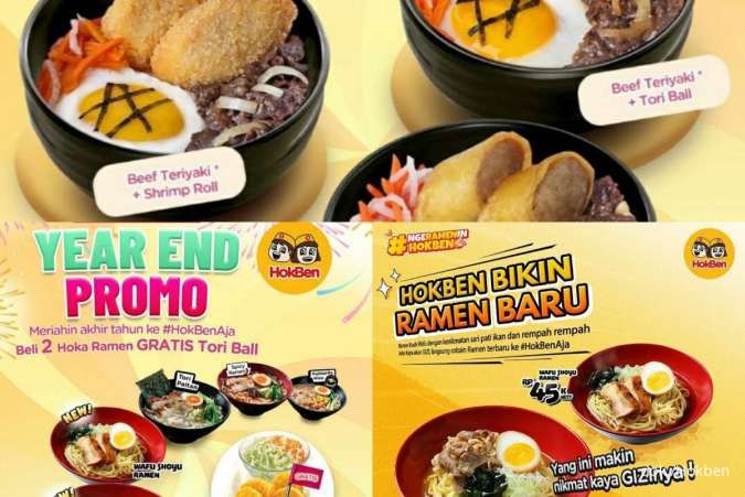 Promo Akhir Tahun Hokben 28-31 Desember 2023, Menu Baru Wafu Ramen-Super Bowl