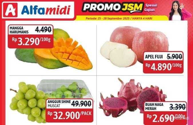 Katalog Promo JSM Alfamidi Spesial Gajian Periode 25-28 September 2025, Hanya 4 Hari!