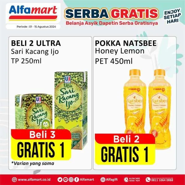 Promo Alfamart Serba Gratis Periode 1-15 Agustus 2024