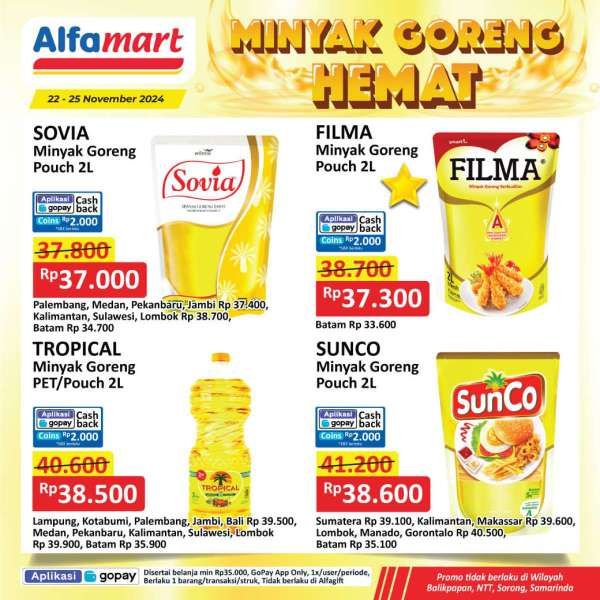 Promo Minyak Goreng Hemat di Alfamart 22-25 November 2024