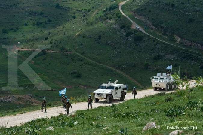 Inilah foto detik-detik pasukan TNI menghadang tank Markava Israel