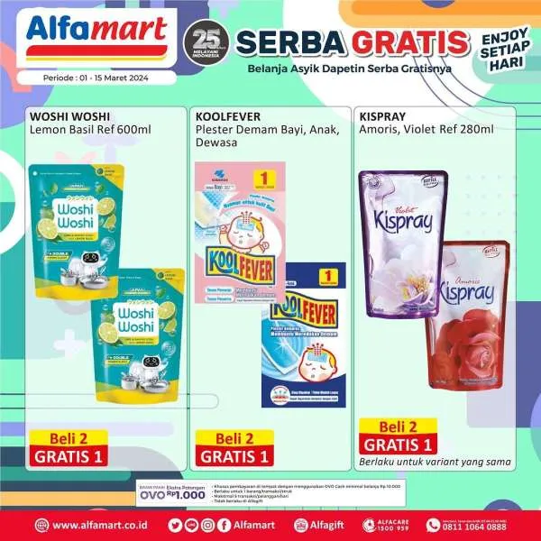 Promo Alfamart Serba Gratis Periode 1-15 Maret 2024
