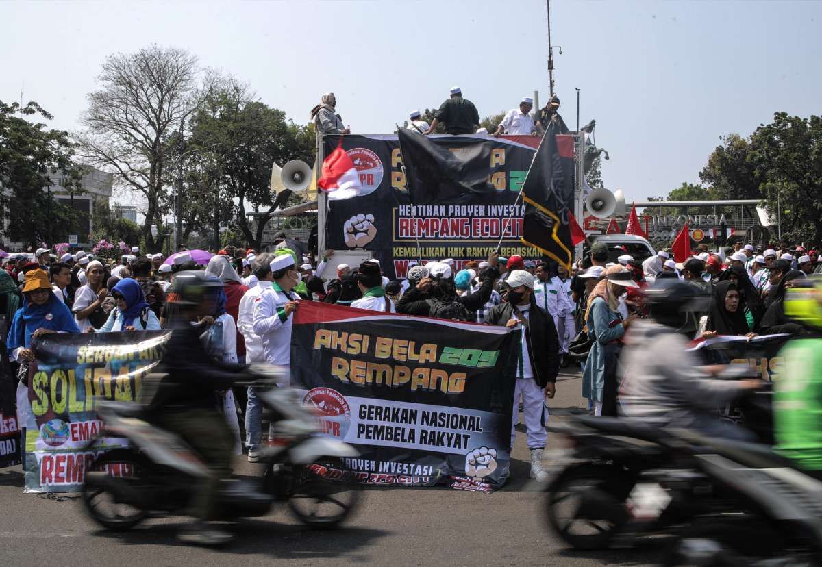 Aksi Bela Rempang Tuntut Pengembalian Hak Rakyat