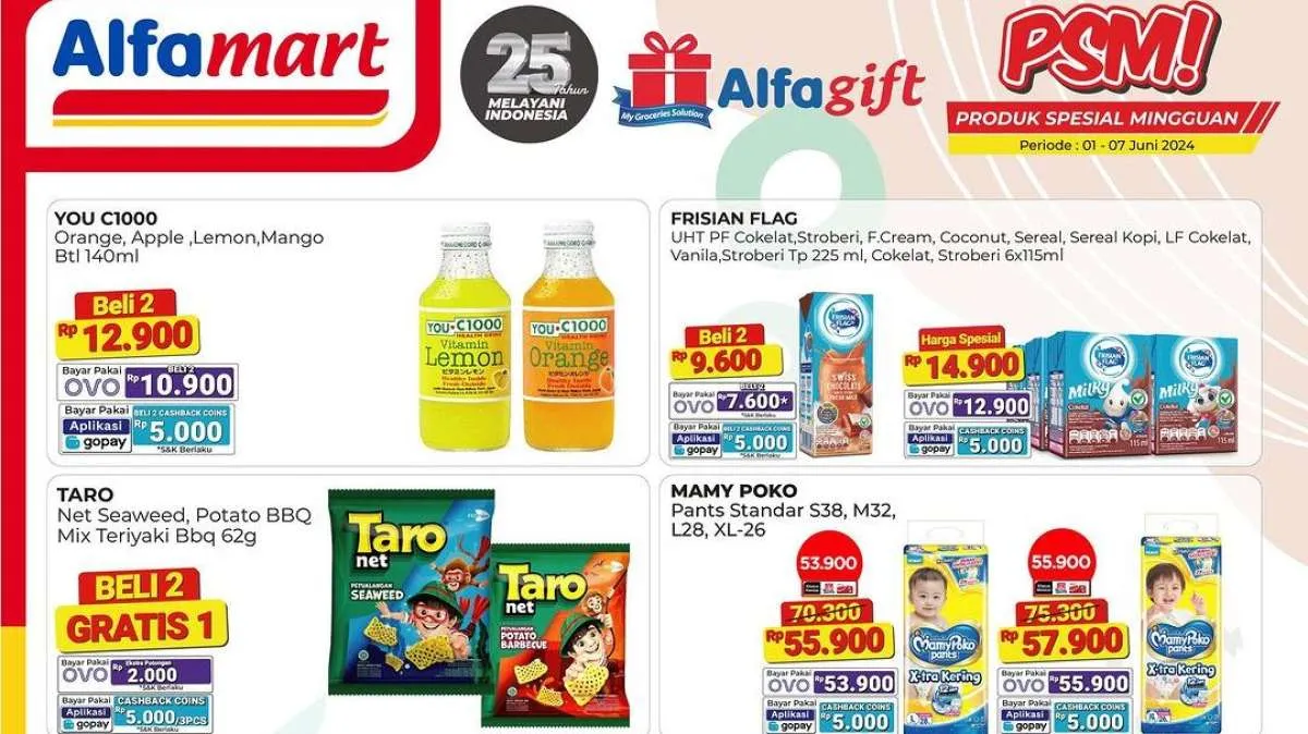 Promo PSM Alfamart Juni 2024, Produk Spesial Mingguan Lebih Murah dengan OVO/Gopay