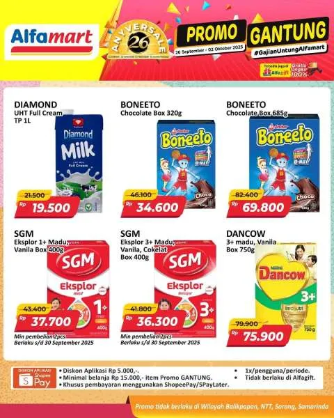 Promo Alfamart Gantung Periode 26 September-2 Oktober 2025