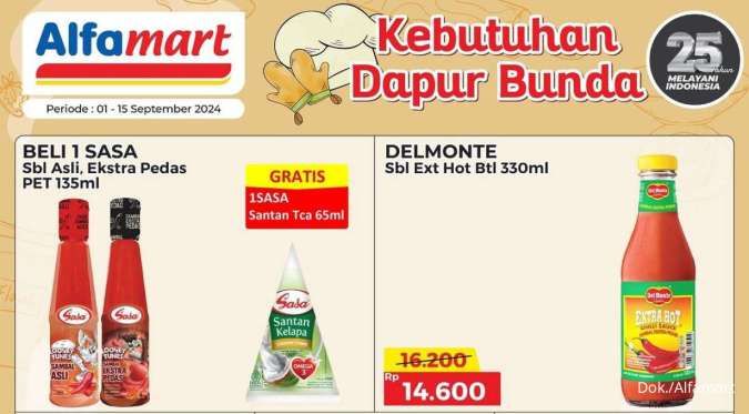 Promo Alfamart Kebutuhan Dapur, Aneka Saus Sambal Beli 1 Gratis 1 dan Harga Spesial