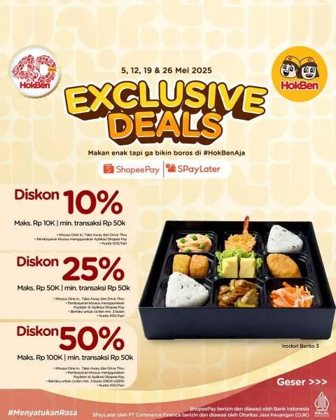 Promo Hokben Exclusive Deals ShopeePay