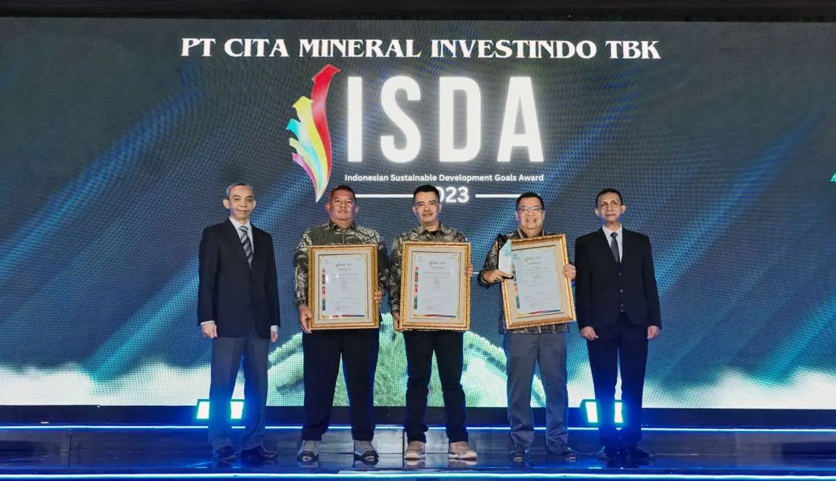 Cita Mineral Investindo (CITA) Raih 3 Penghargaan Indonesia SDGs Action Awards 2023